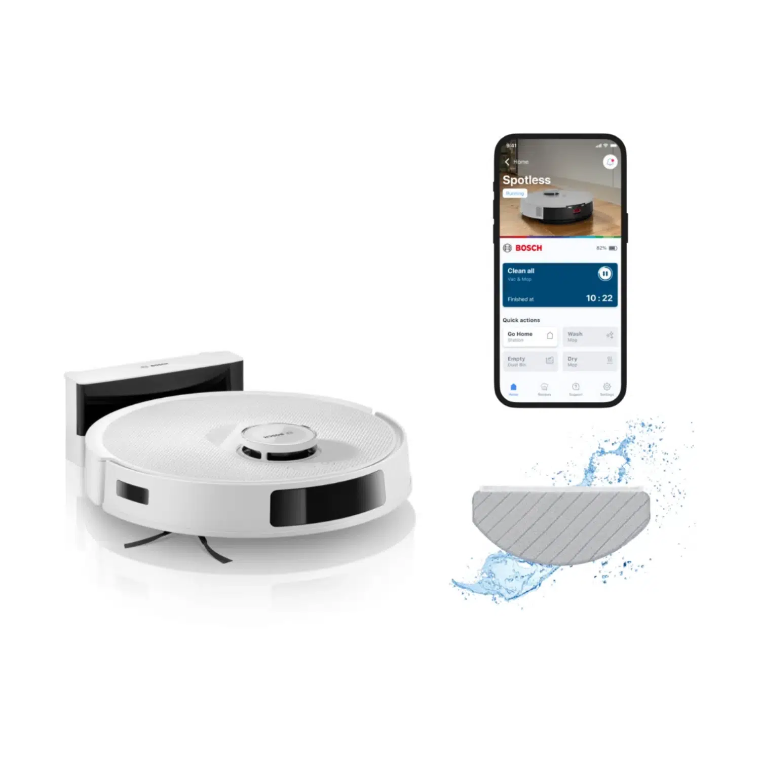 Bosch Spotless Advanced BCRC2W Akıllı Robot Süpürge