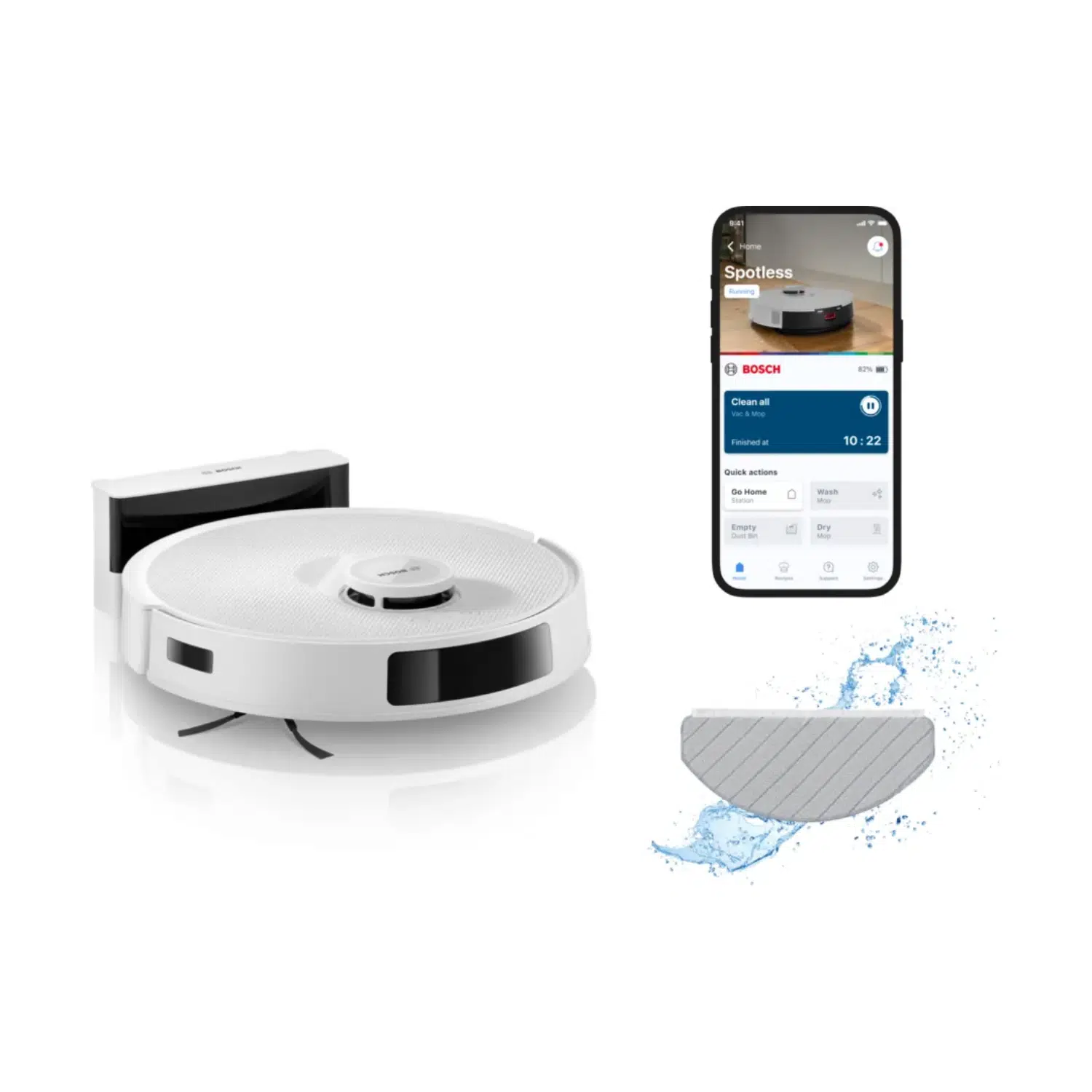 Bosch Spotless BCRC1W Akıllı Robot Süpürge